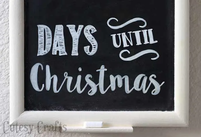 Chalkboard Christmas Countdown #ad #ShopConsumerCrafts