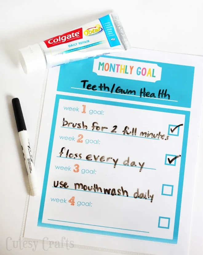 Small Steps to Make Healthy Changes - Printable Goals Sheet #DailyRepairDifference #ad
