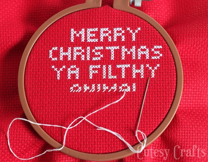 Home Alone Cross Stitch Ornament with Free Pattern