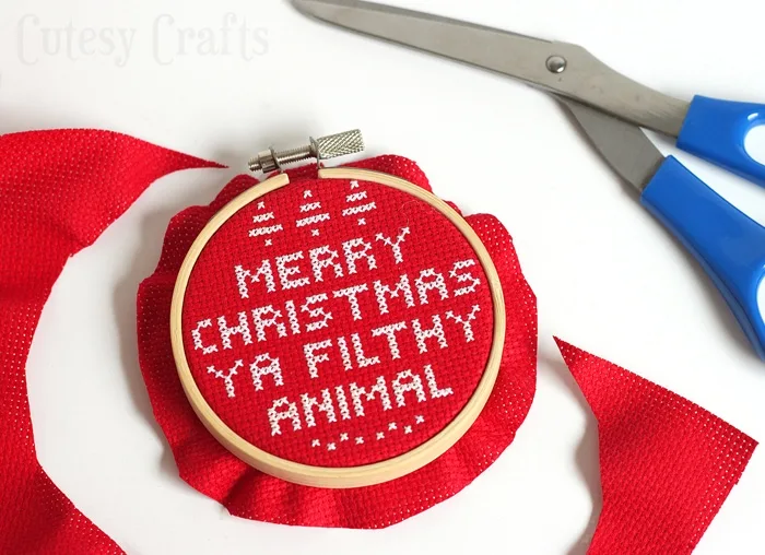 Home Alone Cross Stitch Ornament with Free Pattern