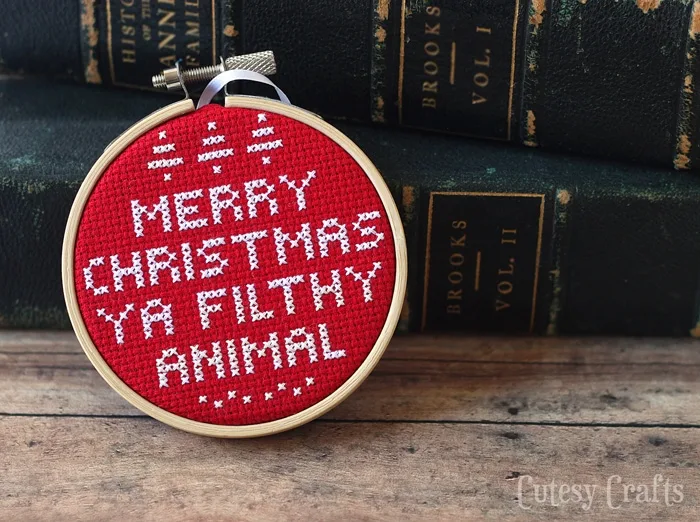 Home Alone Cross Stitch Ornament with Free Pattern