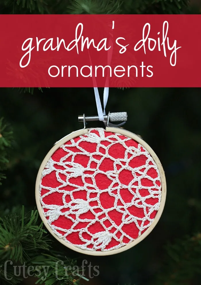 Homemade Christmas Ornaments from Grandma's Doilies - Cutesy Crafts