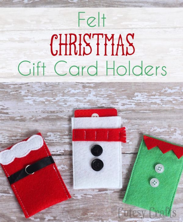 Felt Christmas Gift Card Holders Cutesy Crafts