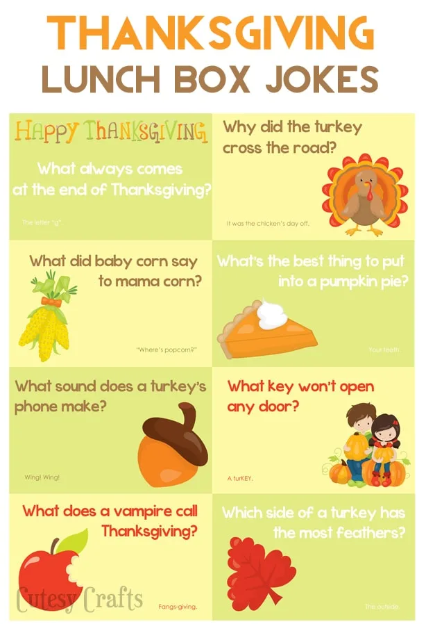 School Lunch Ideas - Thanksgiving Lunch Box Jokes #HorizonLunch #ad