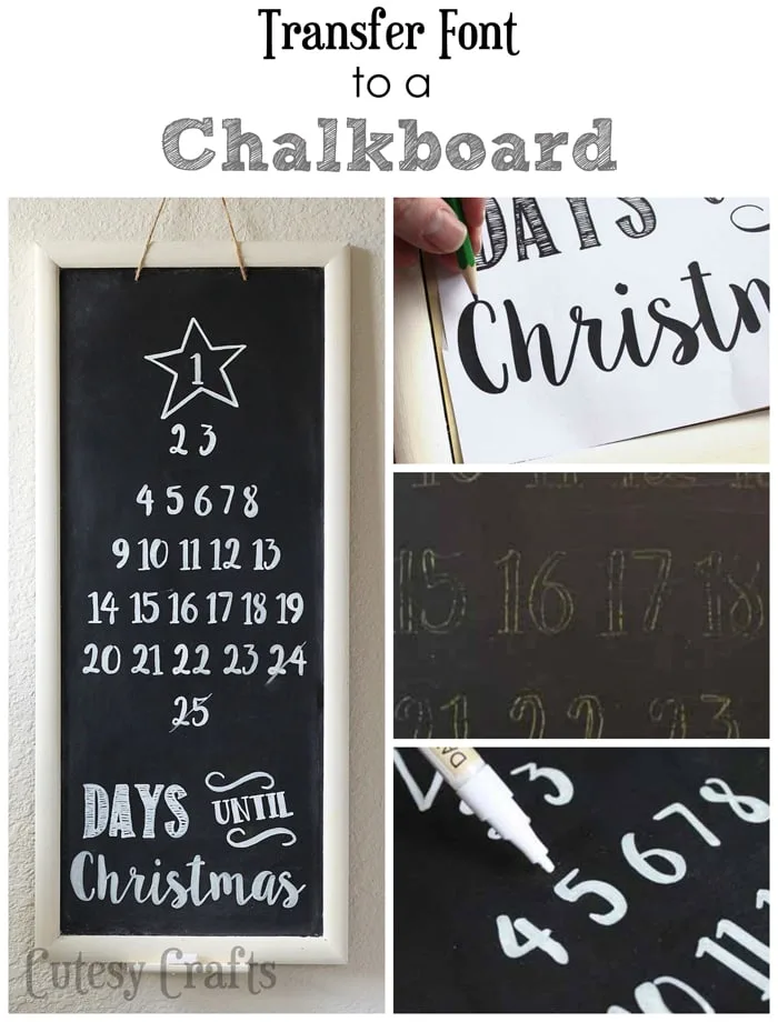How to transfer font to a chalkboard. Easy! #ad #ShopConsumerCrafts
