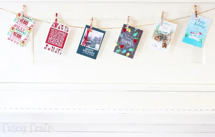 DIY Christmas Card Garland #SendHallmark #ad