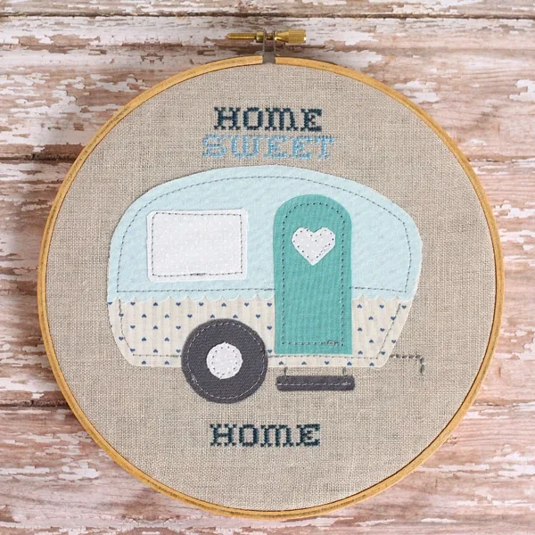 Camper embroidery pattern