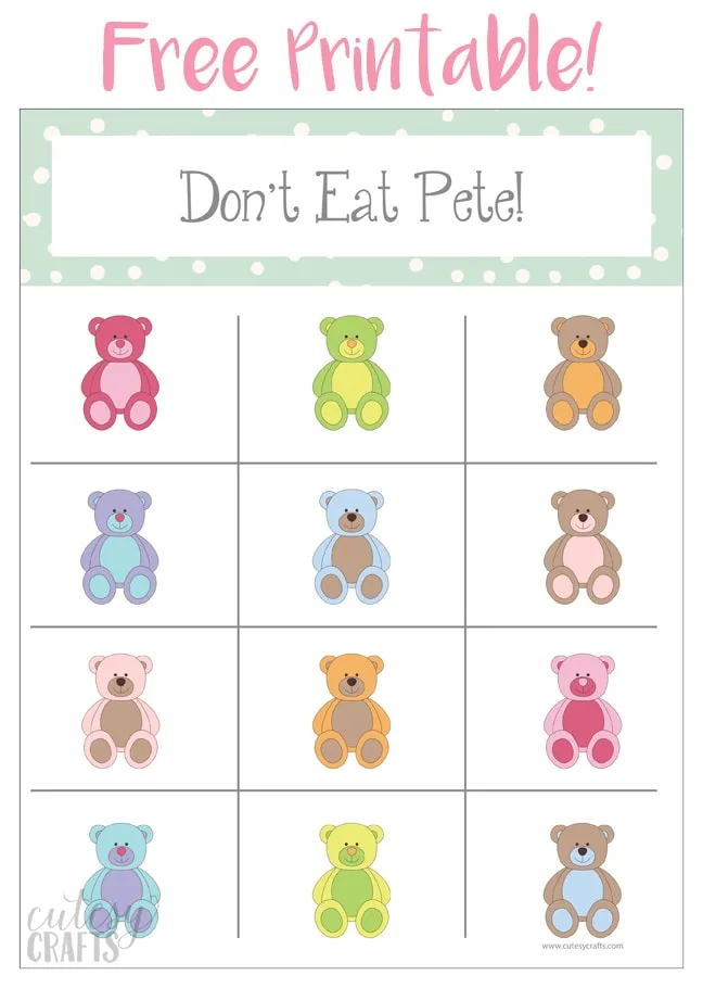 Free "Don't Eat Pete!" Printable Game