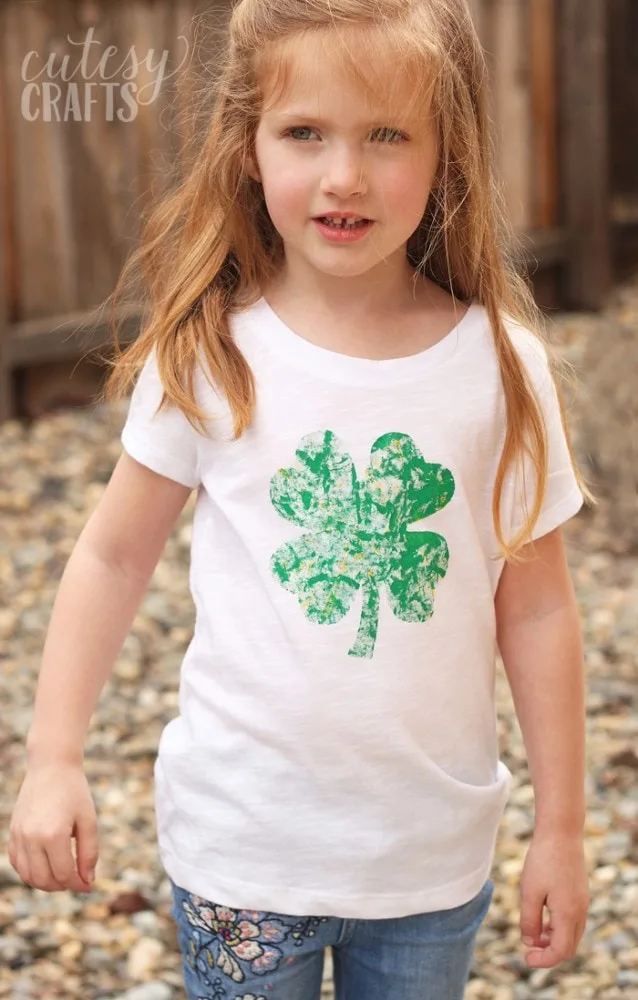 Marble Painted DIY St. Patrick's Day Shirt