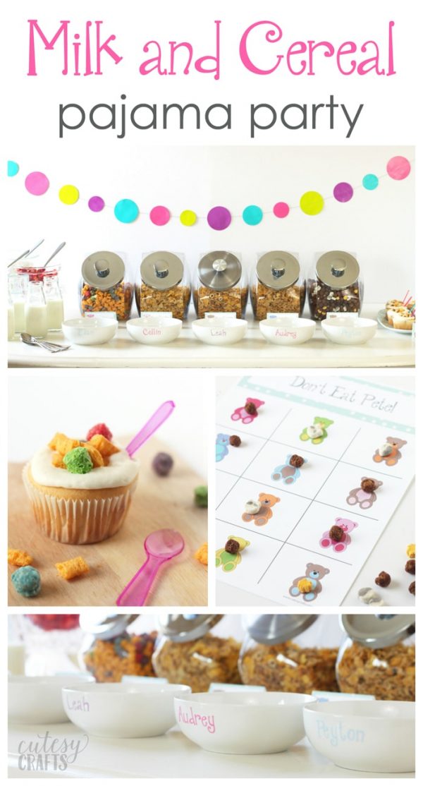 Milk and Cereal Pajama Party - Cutesy Crafts