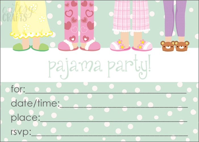 Résultat d’images pour invitations cards pyjama party