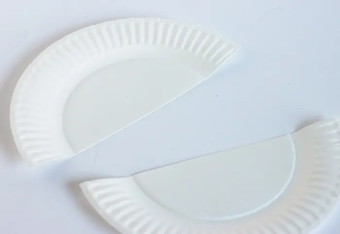 paper plate cut in half