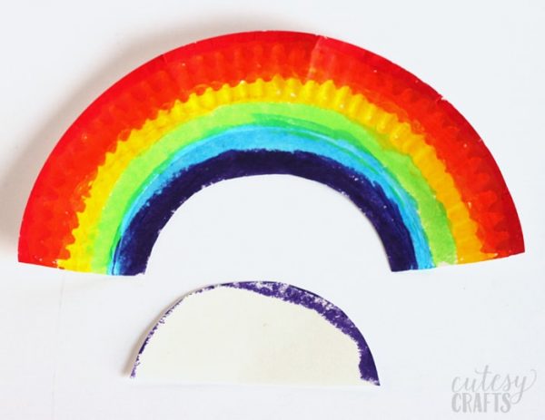 Paper Plate Rainbow St. Patrick's Day Craft and a GIVEAWAY! - Cutesy Crafts