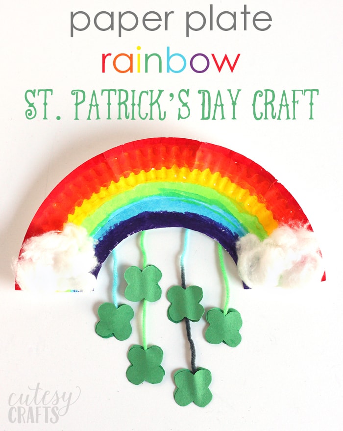 Paper Plate Rainbow St. Patrick's Day Craft and a GIVEAWAY! - Cutesy Crafts