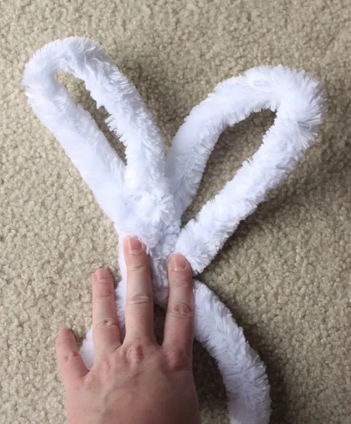 Giant Pipe Cleaner Bunny Easter Craft