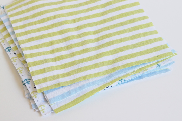 Make an easy baby quilt out of receiving blankets!