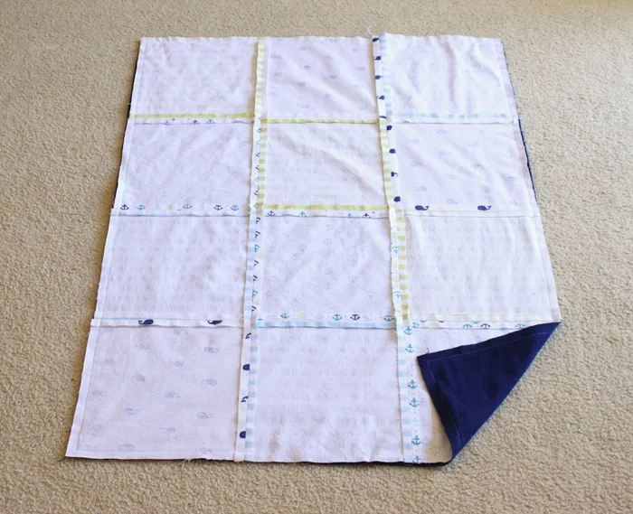 Make an easy baby quilt out of receiving blankets!