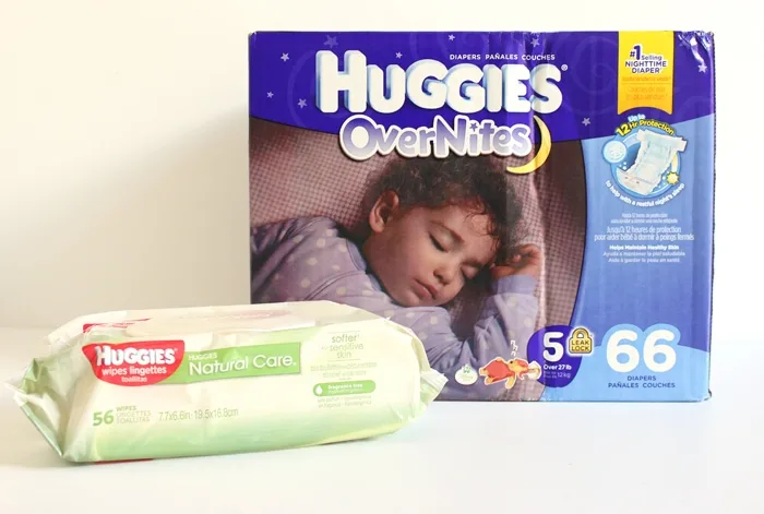 Huggies OverNites Diapers and Huggies Natural Care Wipes
