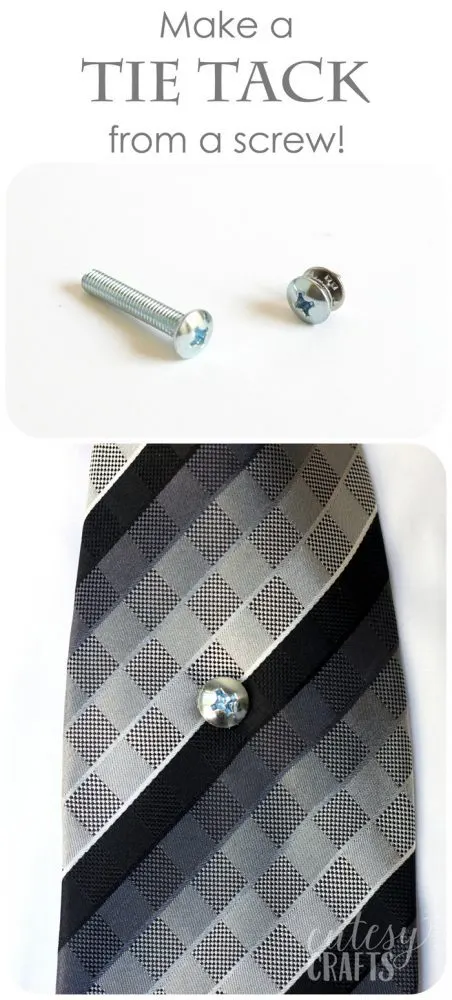 Father's Day Craft - Tie Tack from a Screw