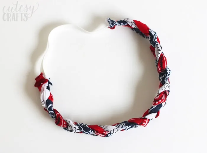 Red, White and Blue Bandana Headband Tutorial