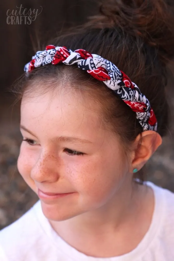 Red, White and Blue Bandana Headband Tutorial