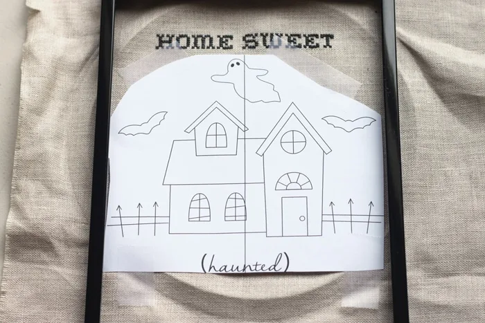 Free Pattern! - Haunted House Halloween Embroidery
