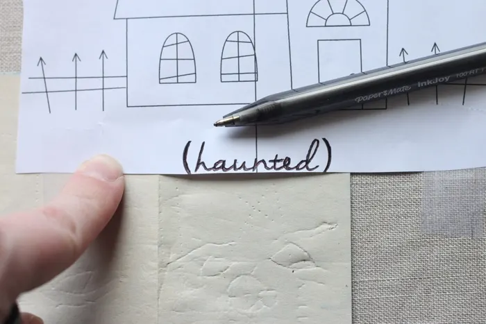 Free Pattern! - Haunted House Halloween Embroidery