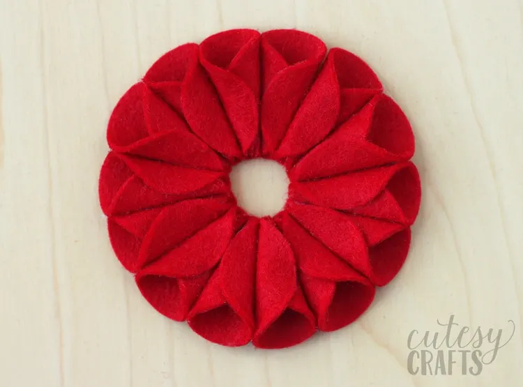 Felt Poinsettia Christmas Ornament