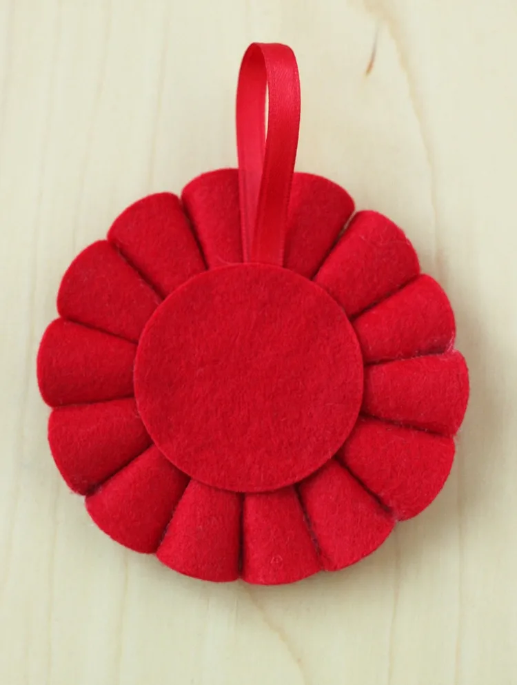 Felt Poinsettia Christmas Ornament