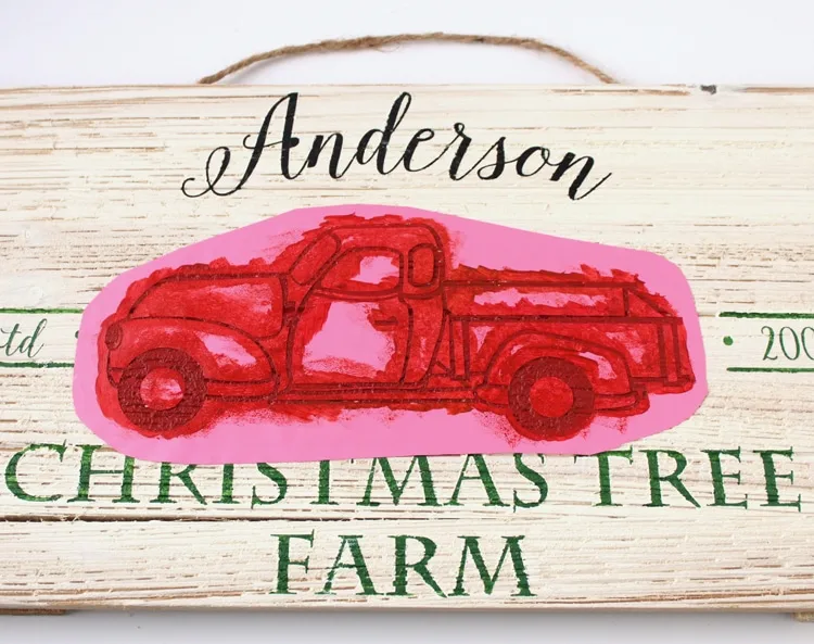 DIY Custom Christmas Tree Farm Sign Decoration