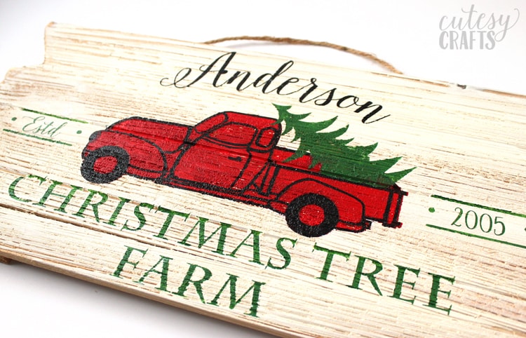 DIY Custom Christmas Tree Farm Sign Decoration