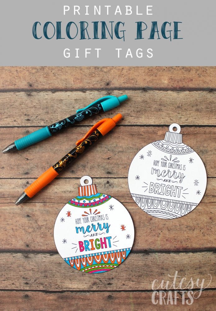 Free Printable Coloring Page Gift Tags
