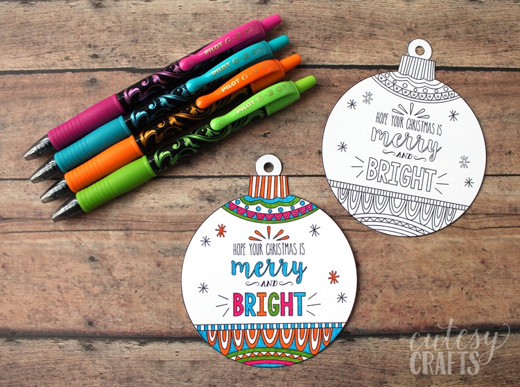 Free Printable Coloring Page Gift Tags