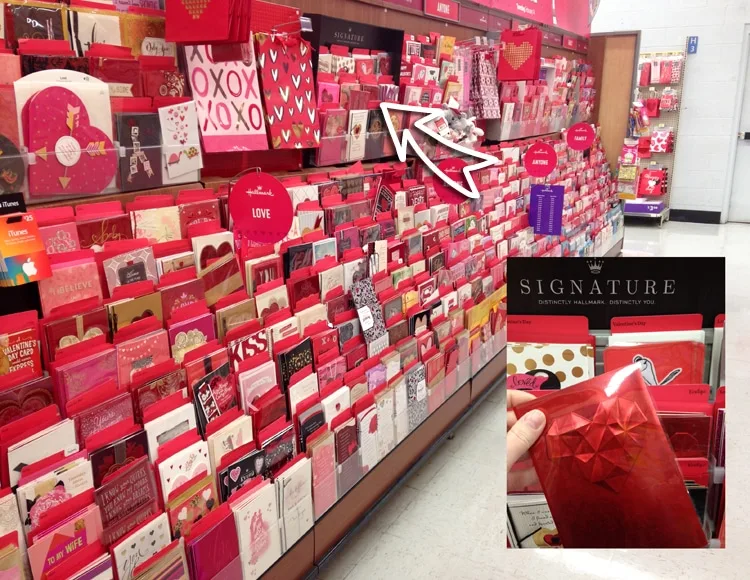 Hallmark Valentine's Day cards at Walmart