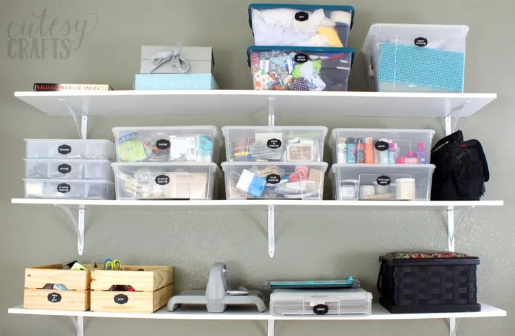 Inexpensive Craft Room Ideas - Shelving