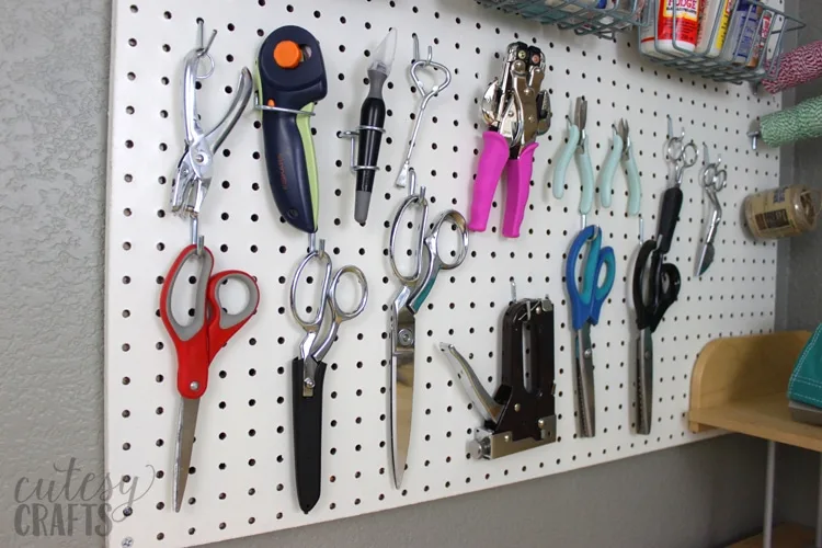 Inexpensive Craft Room Ideas - Pegboard