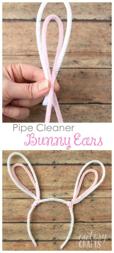 Kids Easter Craft - Pipe Cleaner Bunny Ears