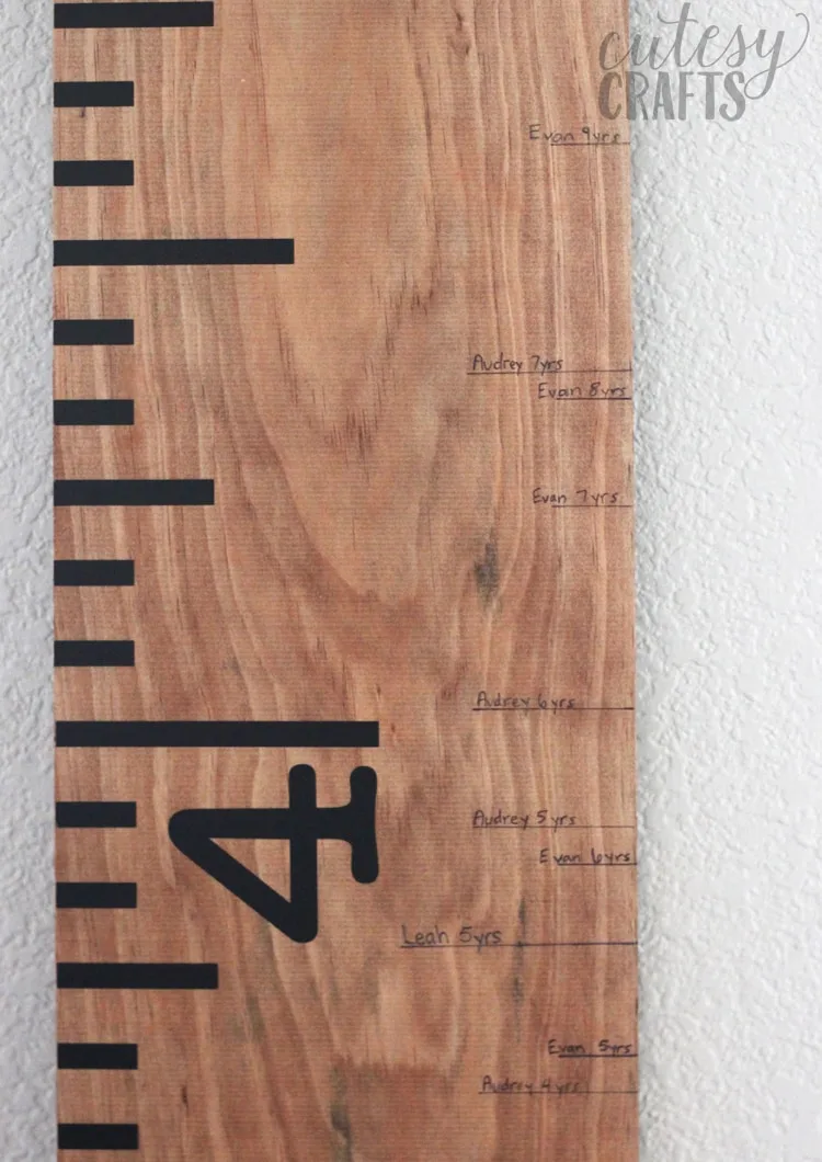 DIY Ruler Growth Chart