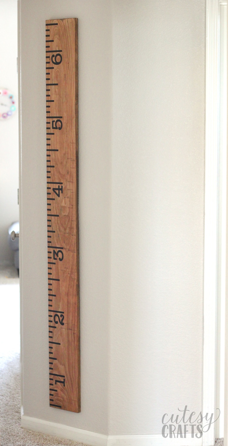 How to Mark Height on a Ruler Growth Chart - Cutesy Crafts