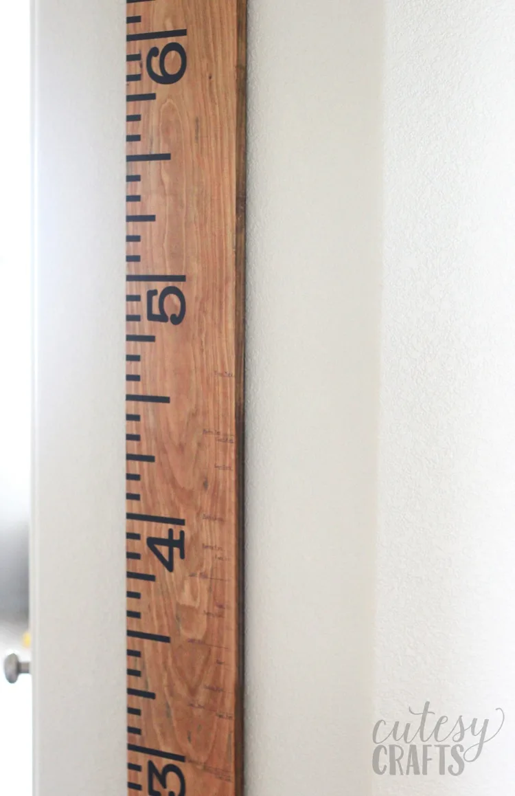 wooden ruler growth chart