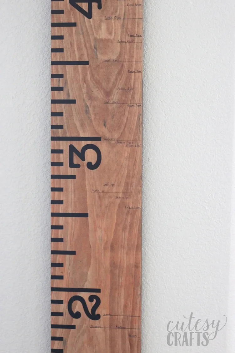 DIY Ruler Growth Chart