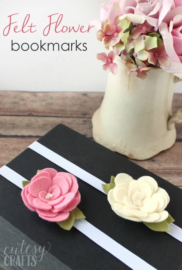 Ribbon and Felt Flower Bookmarks