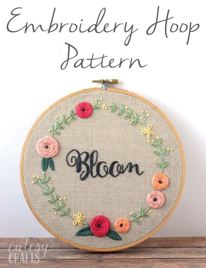 Bloom Hand Embroidery Pattern - Cutesy Crafts