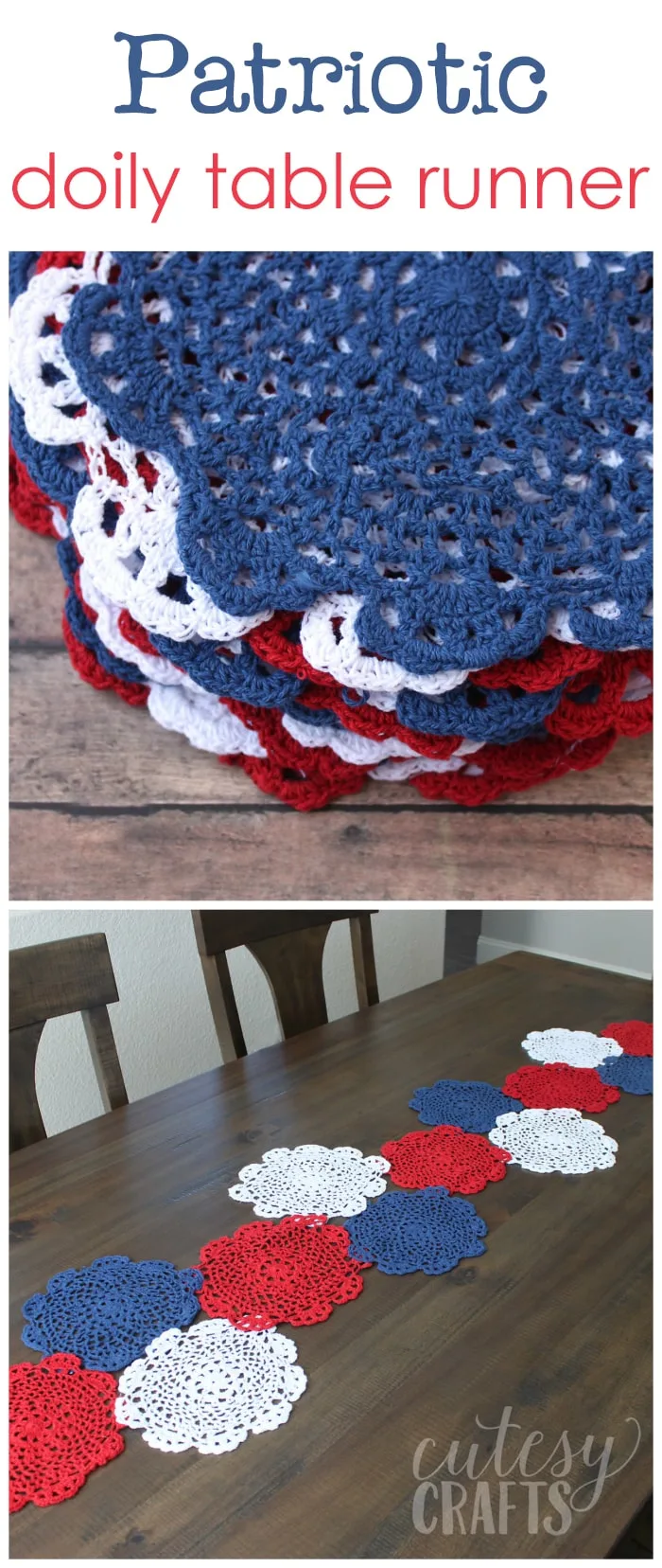 4th of July Craft - Doily Table Runner