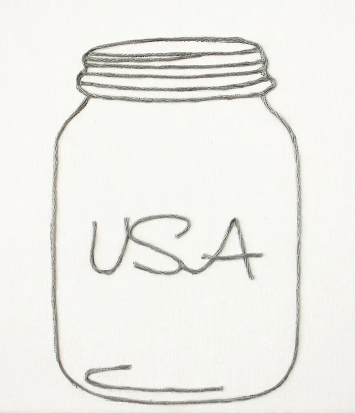 String Mason Jar