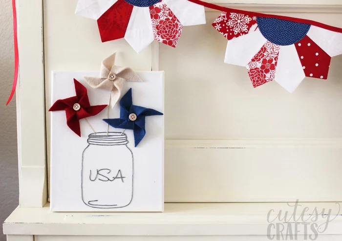 Felt Pinwheel 4th of July Decoration Tutorial