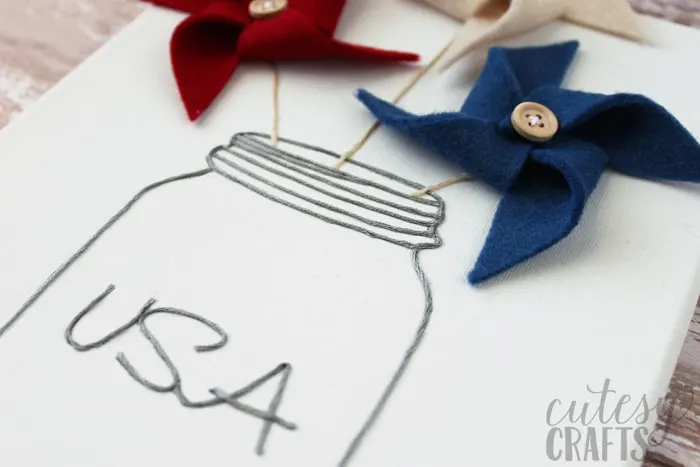 Felt Pinwheel 4th of July Decoration Tutorial