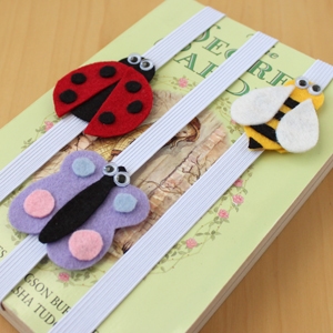 Bookmarks from Felt Flowers - Cutesy Crafts