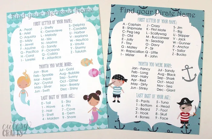 Mermaid Party Ideas - Name Game