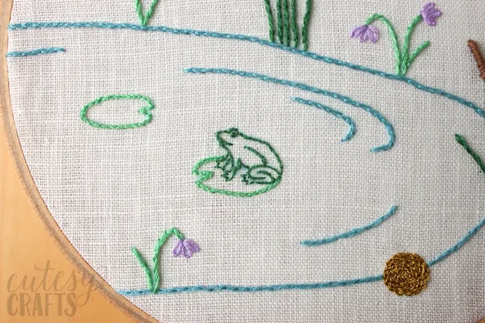 The Frog Prince Fairy Tale Hand Embroidery Pattern